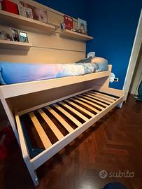 Letto a castello estraibile