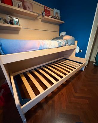 Letto a castello estraibile