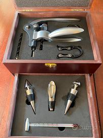 Set vino in cofanetto di legno