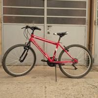 Bicicletta 24 MTB rossa