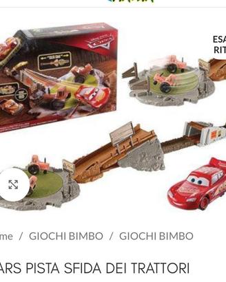 Pista di Cars con trattori rotanti