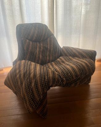 Poltrona design anni 70 Saporiti