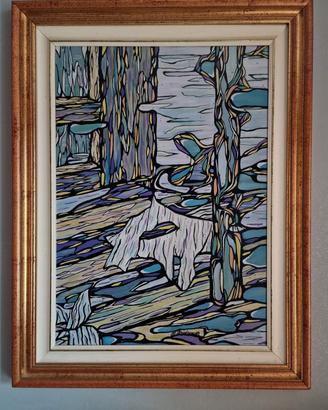 Quadro Acrilico su tela con cornice in
legno 3
