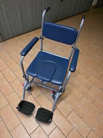 Sedia con rotelle Comoda anziani - bagno wc doccia