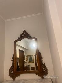 Specchio d epoca con cornice in legno