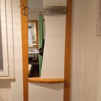 Appendiabiti con mensolina in legno