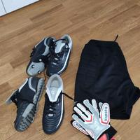 Scarpe 45/46, guanti, pantaloni da portiere