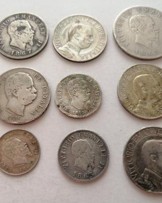 Monete in argento Regno di Italia 