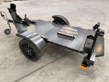 Rimorchio abbassabile porta moto Total Black