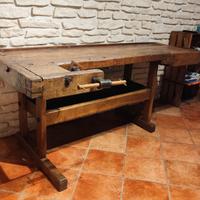 antico tavolo lavoro falegname restaurato