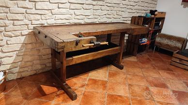 antico tavolo lavoro falegname restaurato