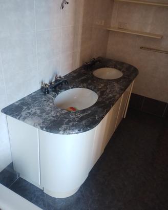 mobile bagno due lavelli con marmo 