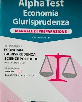 KIT COMPLETO  ALPHA TEST ECONOMIA-GIURISPRUDENZA
