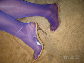Scarpe trasparenti con tacco tg.41