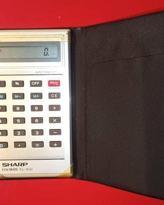 Calcolatrice Vintage Sharp EL-832 con Manuali