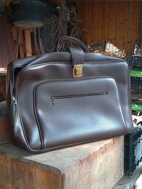 Borsone Vintage Borsa Viaggio Vera Pelle Valigia