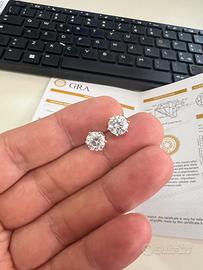 Orecchini in Moissanite diamanti artificiali da 2c