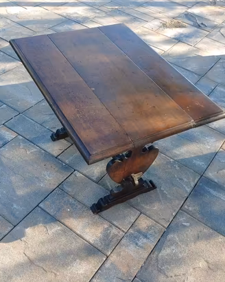Tavolino con assi apribili legno noce XIX secolo