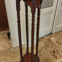 coppia di alzatine per vasi in vero legno