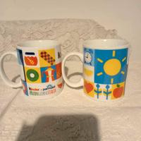 2 TAZZE MUGS COLAZIONE KINDER FERRERO LATTE PARMA