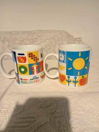 2 TAZZE MUGS COLAZIONE KINDER FERRERO LATTE PARMA