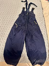 Salopette da sci/ Pantaloni imbottiti (7-8-9 anni)