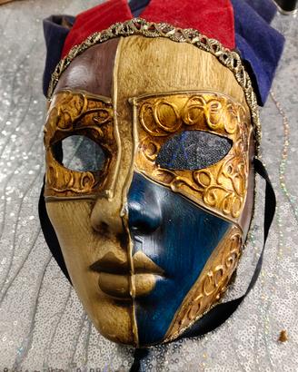 maschera veneziana carnevale artigianale anni '80