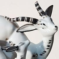 Coppia Cerbiatti in Ceramica di Capodimonte