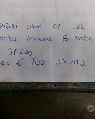 Cambio manuale 5 marce usato suzuki liana 4x4 m16a