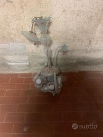 Lampadario vintage in vetro lavorato a mano