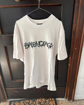 T-shirt bianca balenciaga da uomo