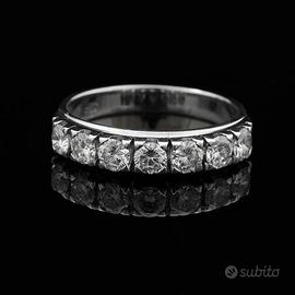 ANELLO VERETTA IN ORO 18 KT BRILLANTI 1.12 CT