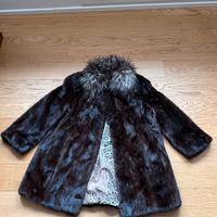 Pelliccia visone con collo di volpe