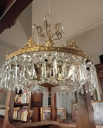 lampadario con gocce