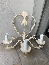Lampada muro Shabby chic 3 lampade