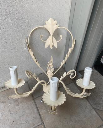 Lampada muro Shabby chic 3 lampade