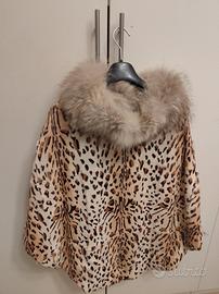 cappa in pelliccia stampata 