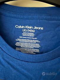 T-shirt blu Calvin Klein nuova con cartellino tg S