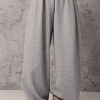 Pantaloni palazzo vita alta con cintura