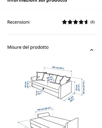 Divano Ikea letto/contenitore