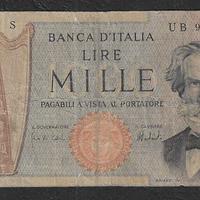 Italia -banconota circolata da 1000 Lire Verdi '73