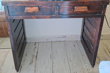 Arr Vintage Legno Massello Stile Tansu