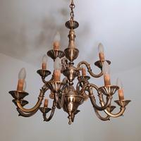 lampadario bronzo e ottone 