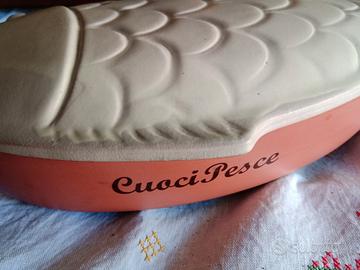 pentola vintage cuoci pesce terracotta 