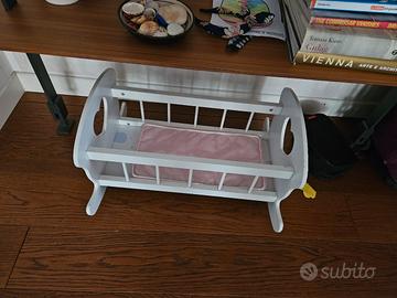 culla legno bambole