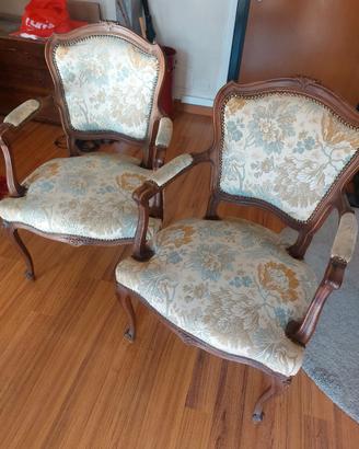 2 Poltroncine Luigi XV Vintage in Legno