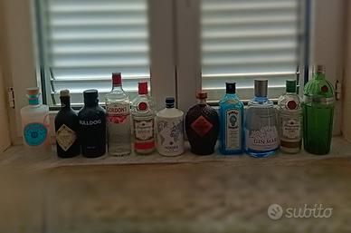 bottiglie gin vuote da collezione