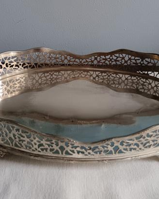 Salver, vassoio antico in Sheffield marchiato