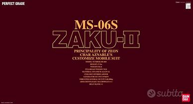 Gundam PG 1/60 Zaku II Char's BANDAI