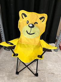 Sedia sdraio sdraietta bambini pieghevole giallo